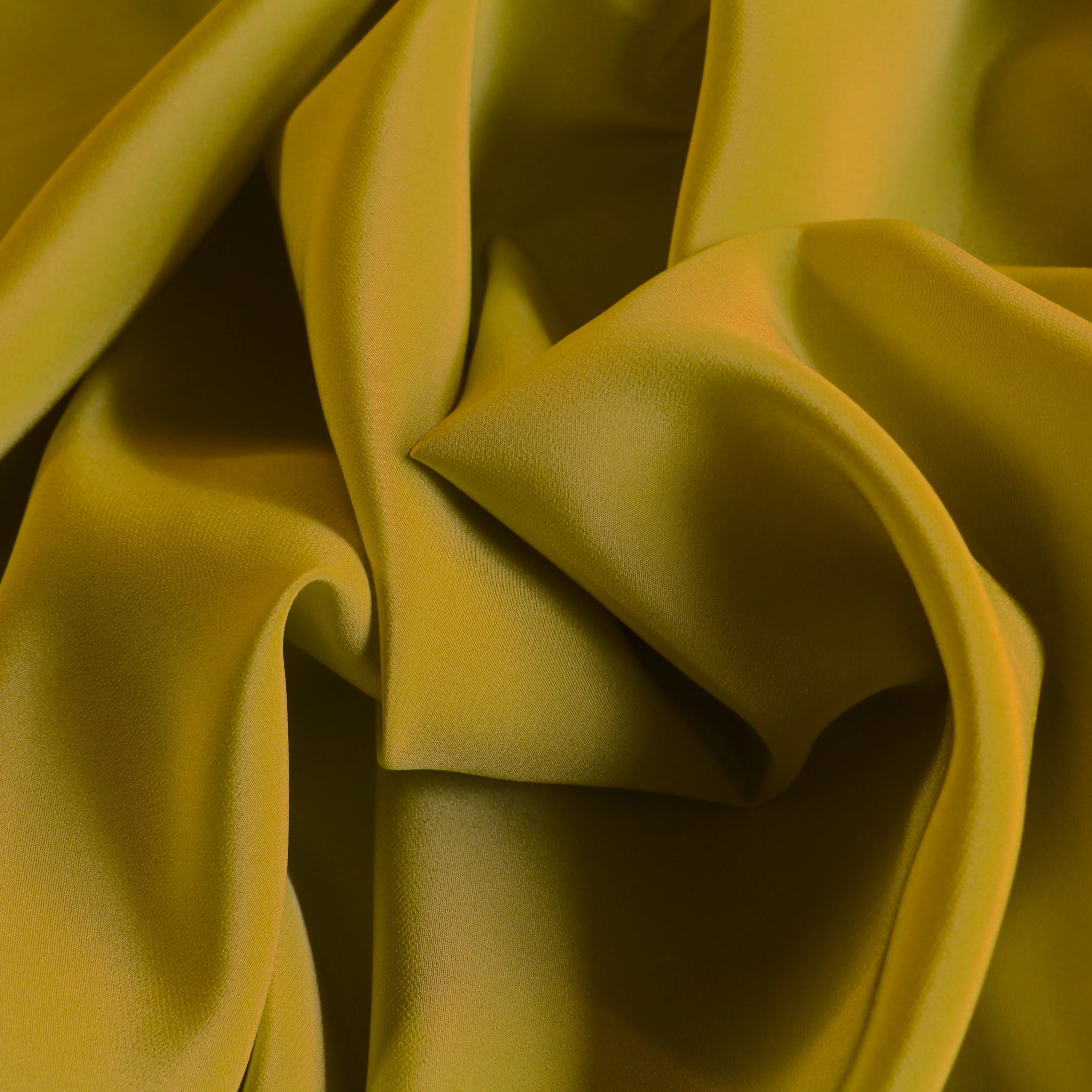 Silk Crepe De Chine - Warm Olive