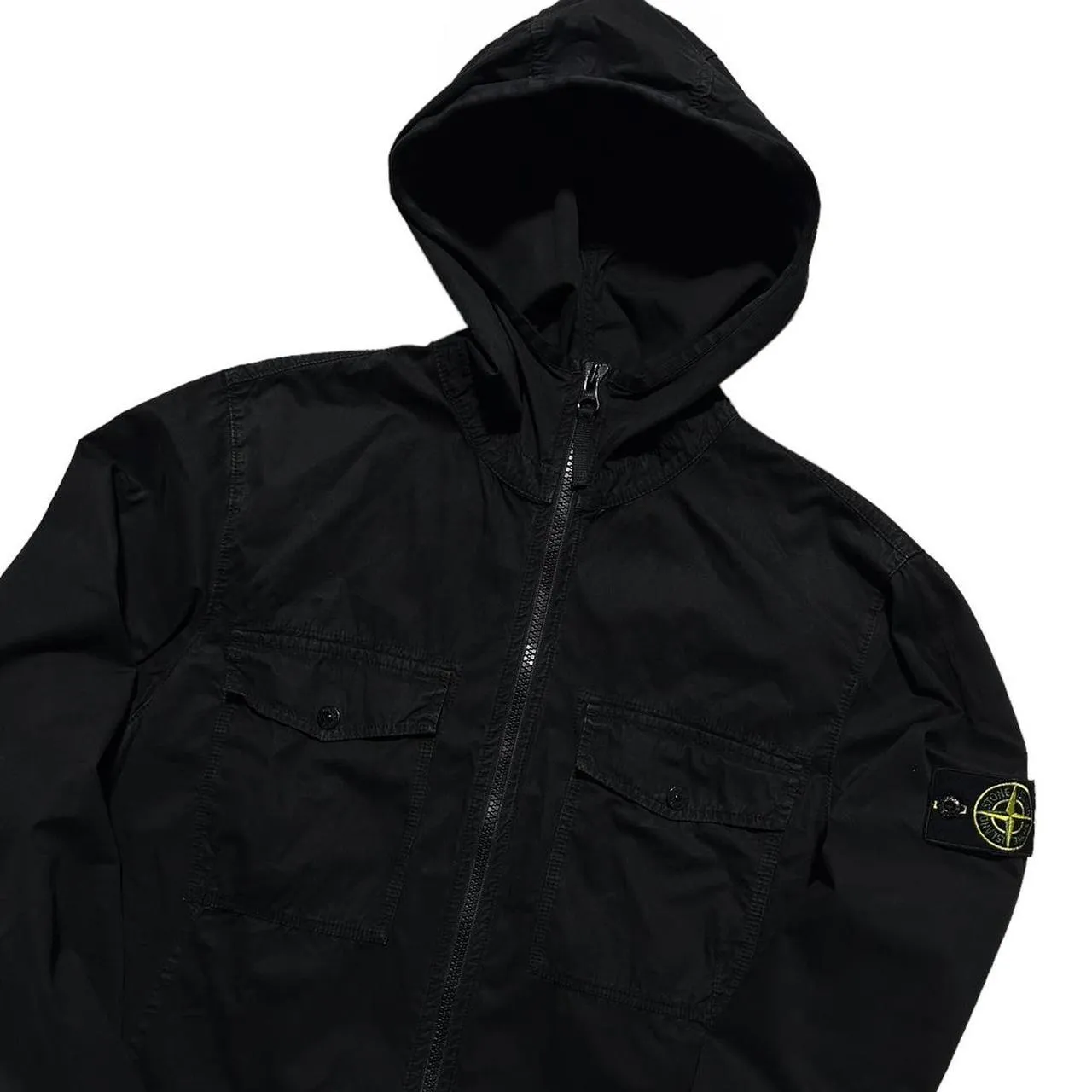 Stone Island Black Double Pocket Canvas Jacket