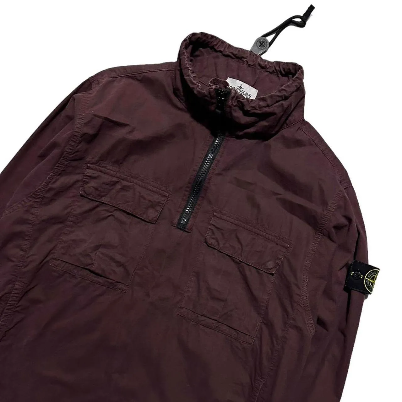 Stone Island Purple Pullover Canvas Smock. jacket