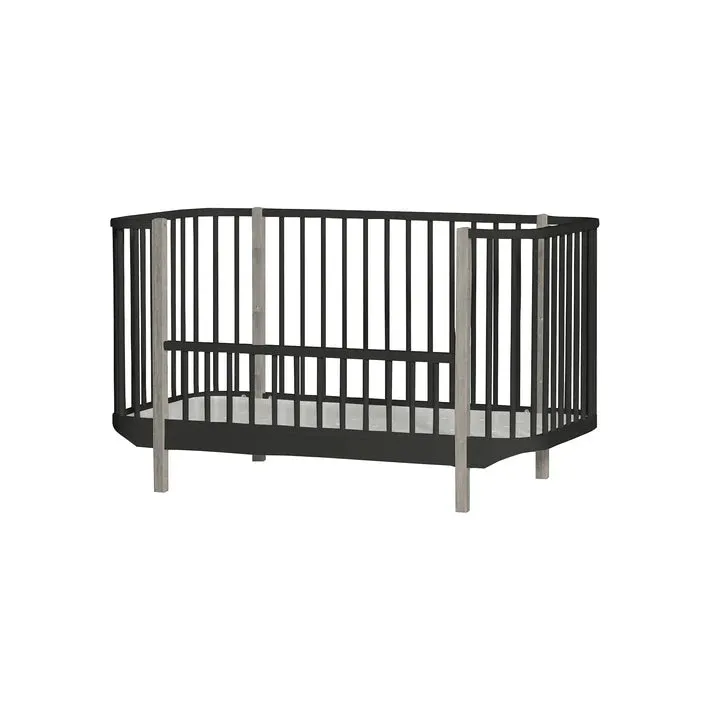 The Baby Atelier 100% Organic Nordic Crib Black