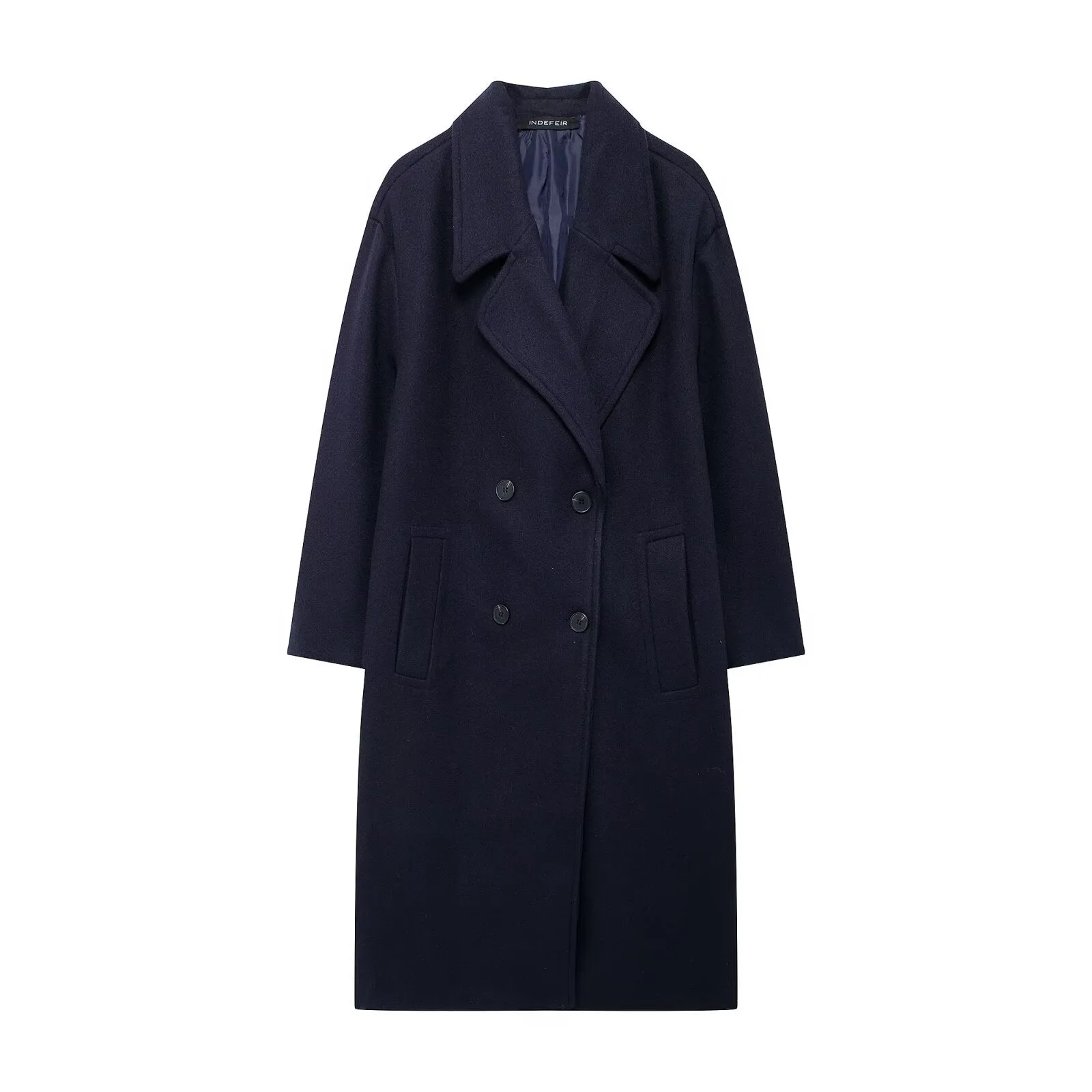 Thermal Lapeled Double-breasted Trench Coat