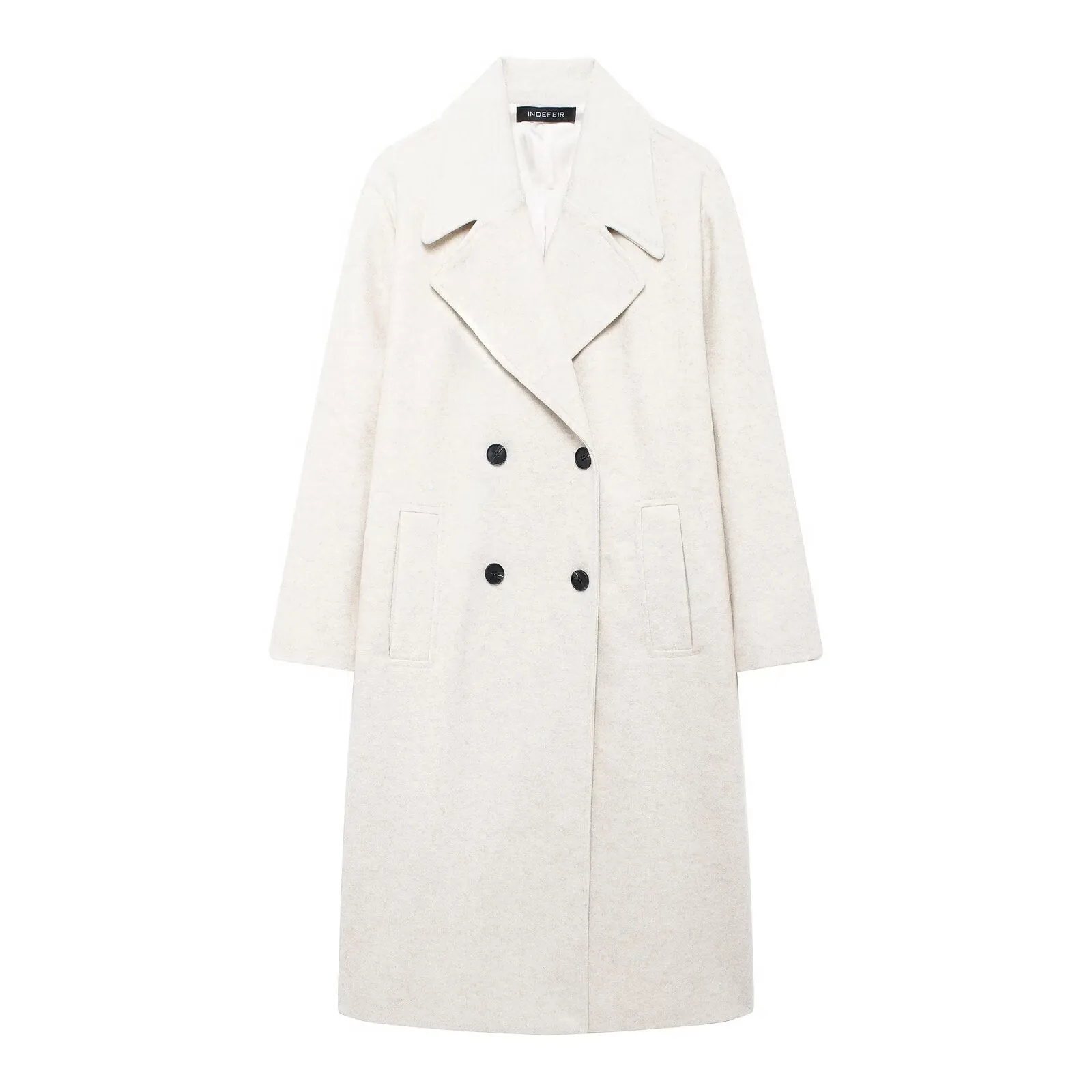 Thermal Lapeled Double-breasted Trench Coat