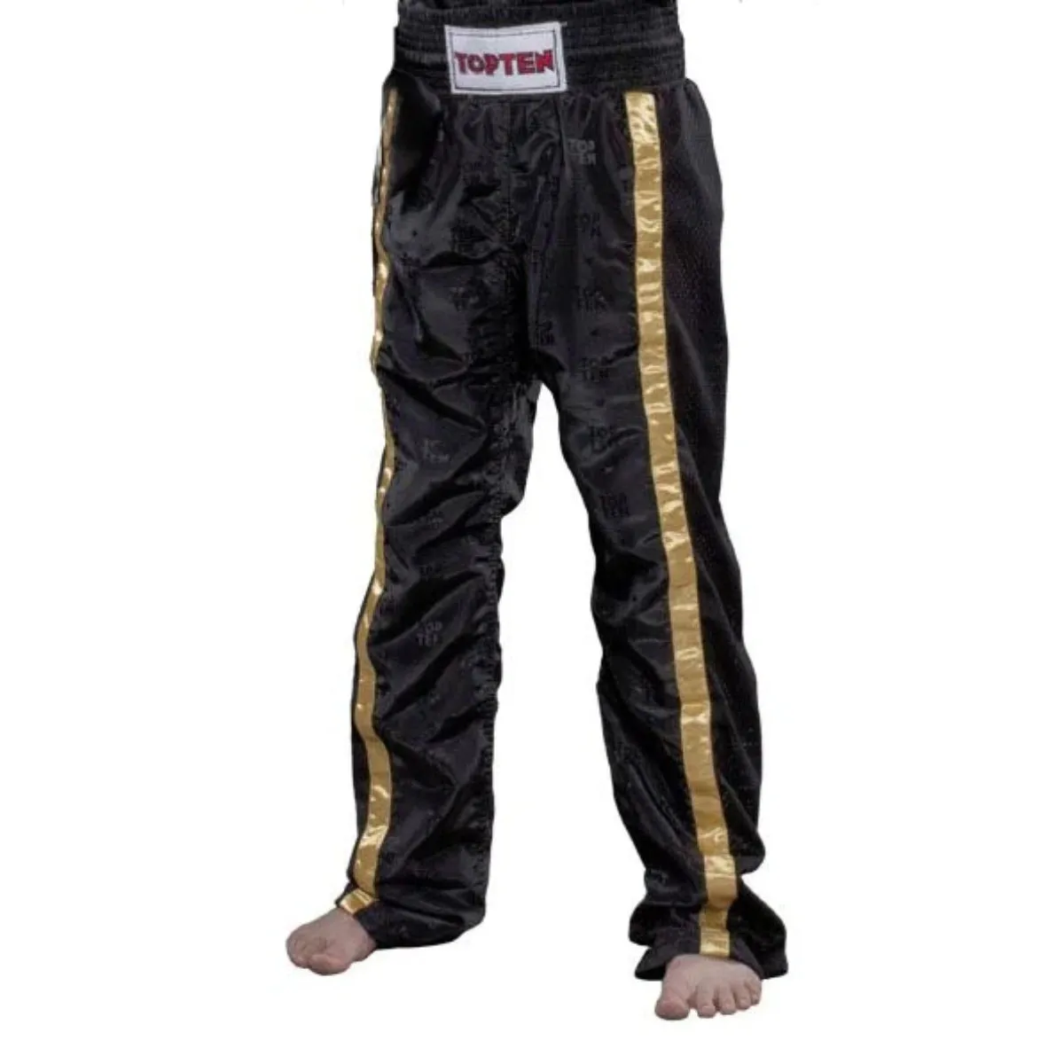 Top Ten Adult Mesh Kickboxing Pants Black/Gold