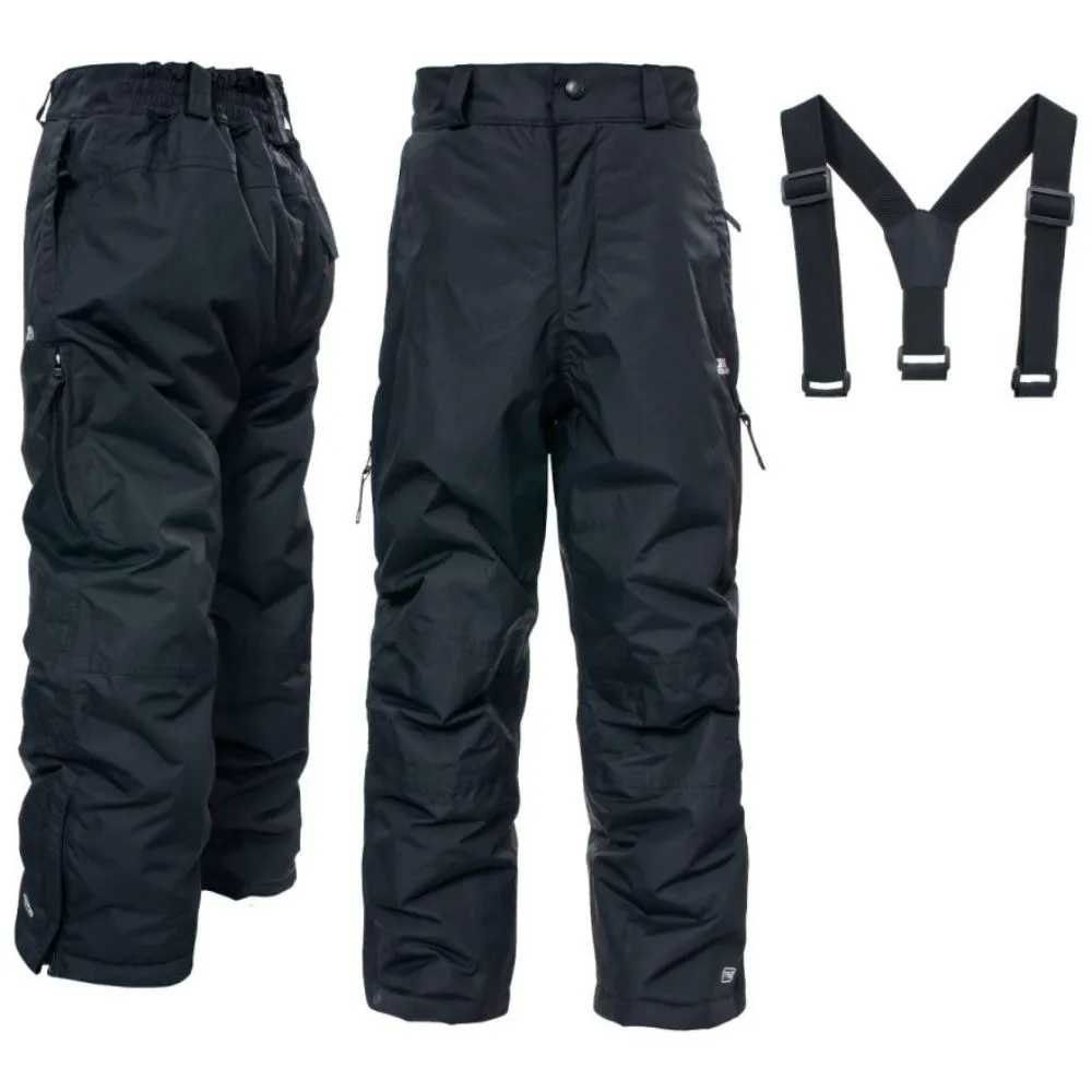 Trespass Marvelous Kids Ski Pants, Black