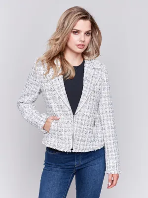 Tweed Perfecto Jacket - White