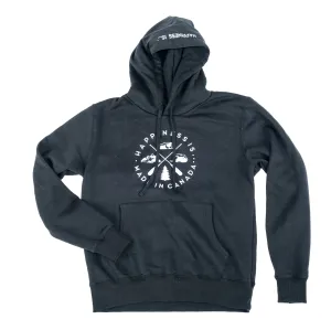 Unisex Crest Hoodie Jet Black