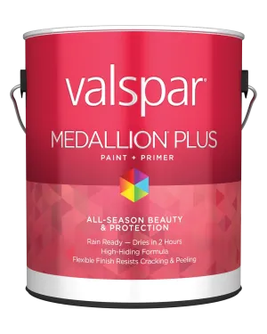 Valspar® Medallion® Plus Exterior Paint   Primer Semi-Gloss 1 Quart White Base