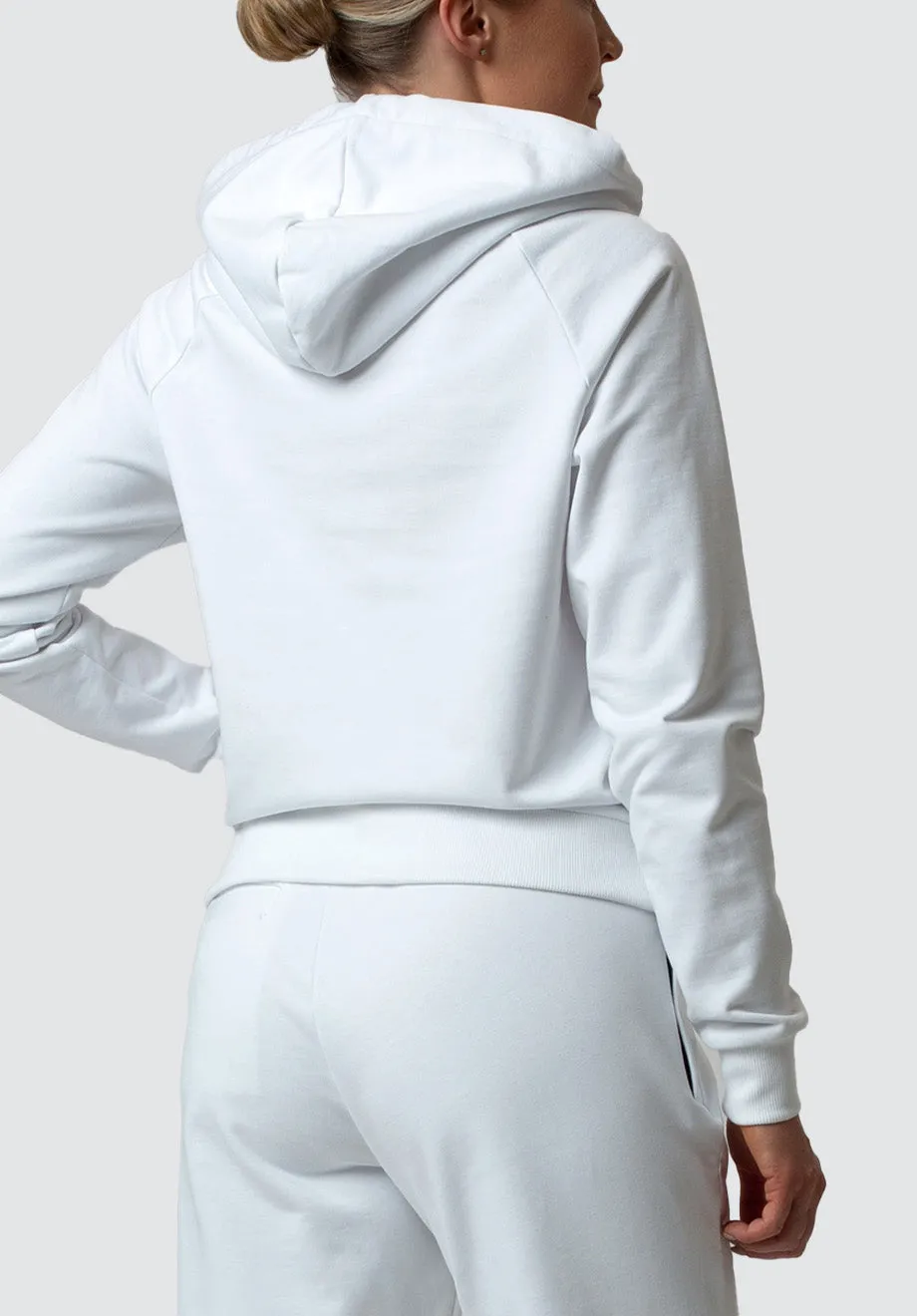 Women's Zipped Hoodie Memore | White